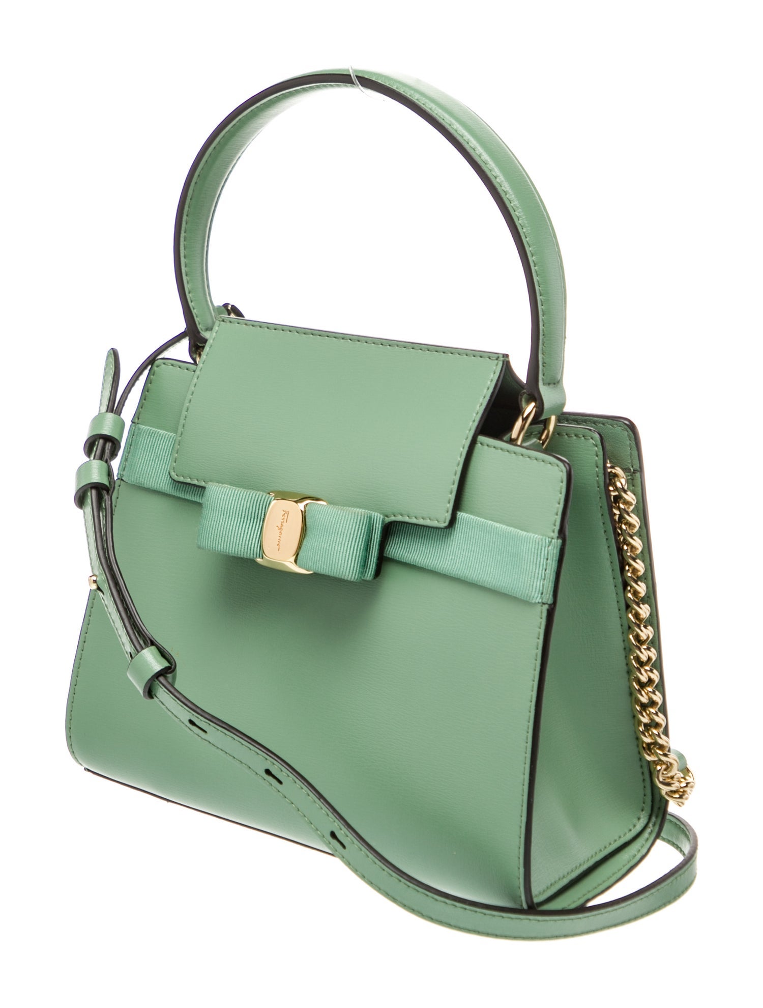 Salvatore Ferragamo Leather Top Handle Bag